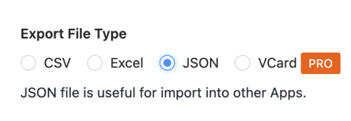 Step 1: Select Export Format