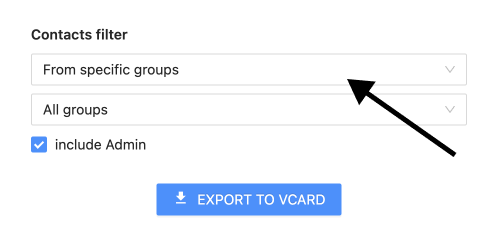 Step 2: Select Groups to Export